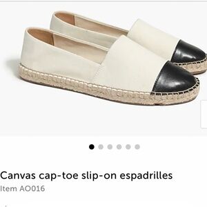 J. Crew Canvas Cap-Toe Espadrilles Flats
